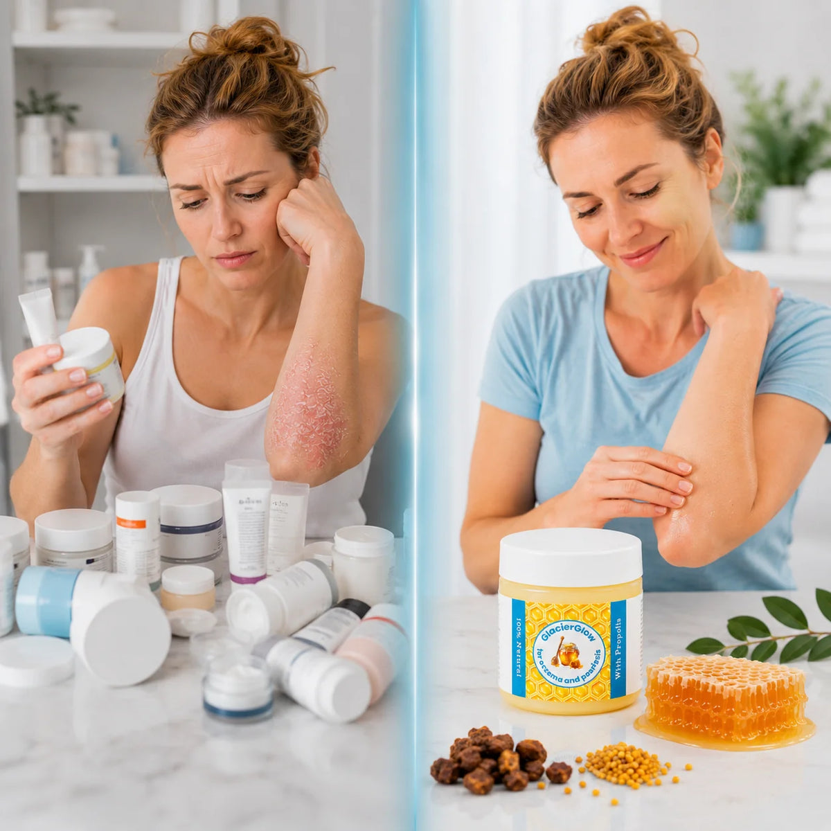 Natural skincare balm for sensitive areas